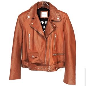 EACH X OTHER Brown Leather Jacket